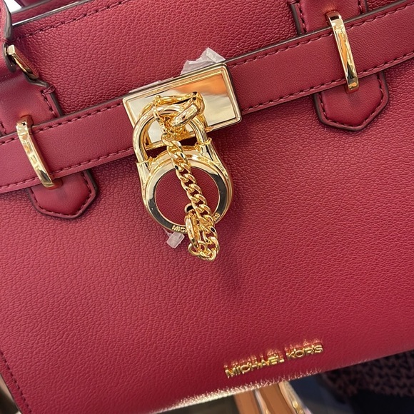 Michael Kors Hamilton Small Satchel Shoulder Crossbody Bag MULBERRY COLOR - Picture 7 of 16